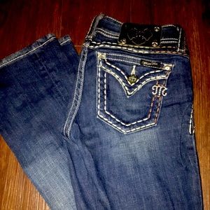 Miss Me - Darkwash distressed denim - Boot